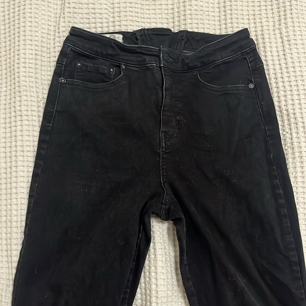 Free People Denim Lace Up Bell Bottoms